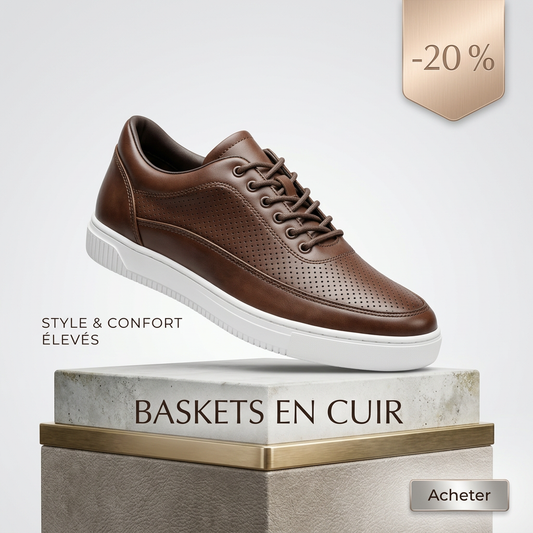 BASKETS EN CUIR PREMIUM – STYLE & CONFORT