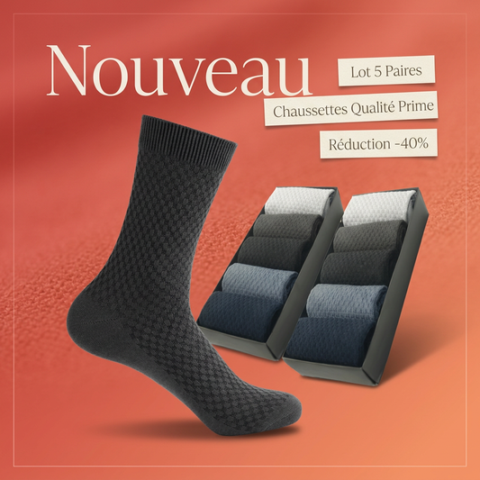 LOT 5 PAIRE CHAUSSETES BON QUALITE