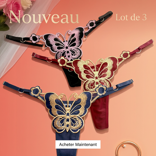 Lot de 3 Culottes String Sexy Femme