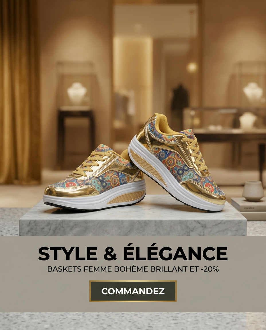 BASKETS FEMME BOHÈME BRILLANT – STYLE & CONFORT