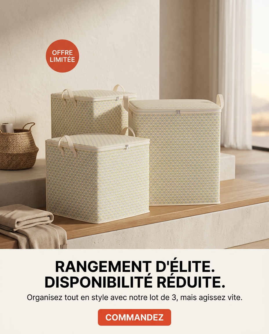 pack 3  RANGEMENT PLIABLES – GRANDE CAPACITÉ & ORGANISATION