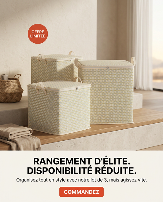 pack 3  RANGEMENT PLIABLES – GRANDE CAPACITÉ & ORGANISATION
