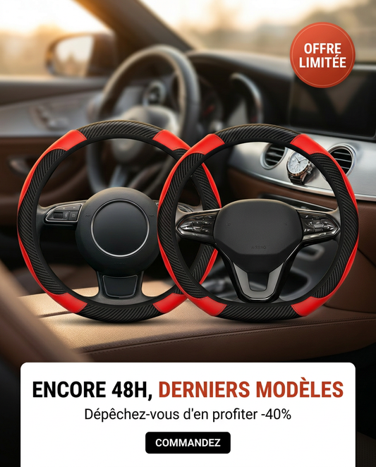 COUVRE-VOLANT 3D FIBRE DE CARBONE – CONFORT & STYLE SPORT