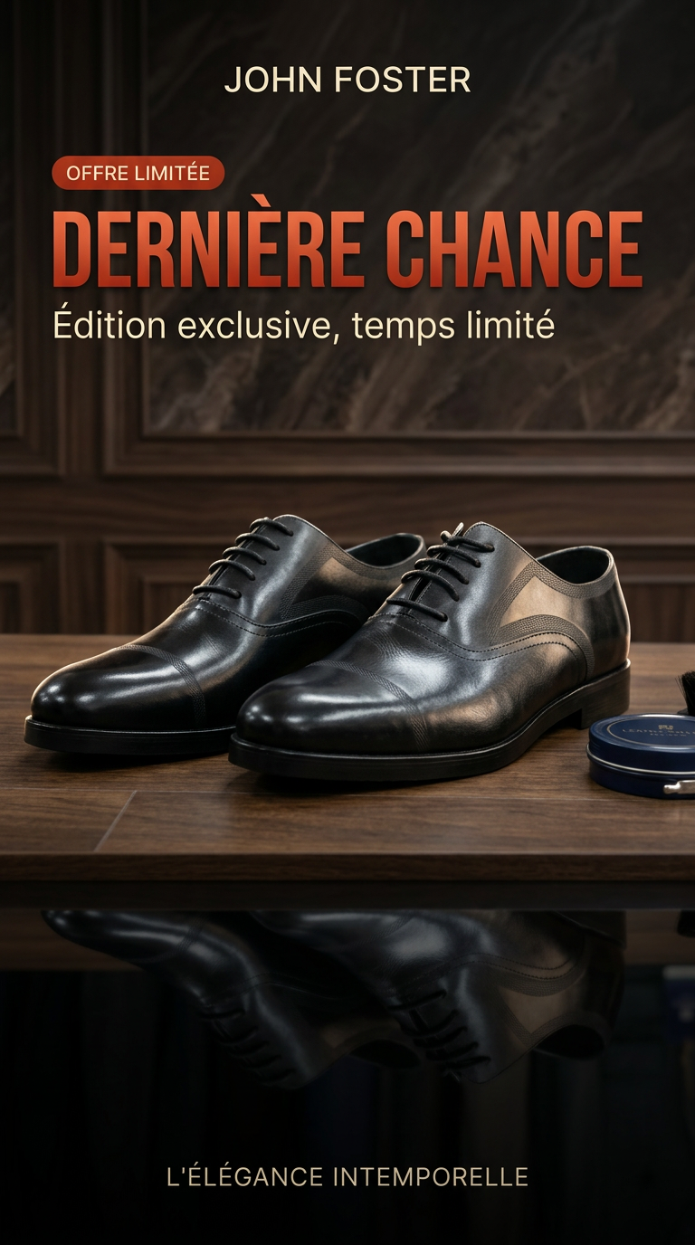 CHAUSSURE JOHN FOSTER – VRAI CUIR QUALITÉ PREMIUM
