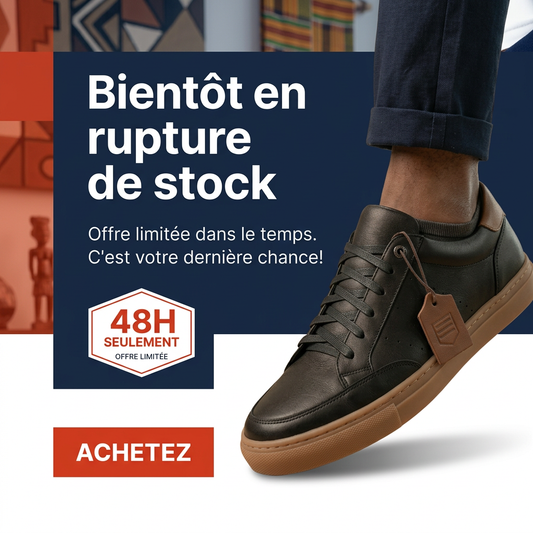 SNEAKERS HOMME – VRAI CUIR LUXE DORÉ