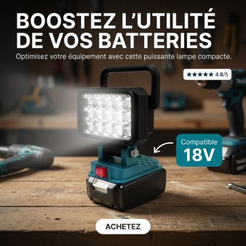 Projecteur LED Haute Puissance – Éclairage Pro sans fil